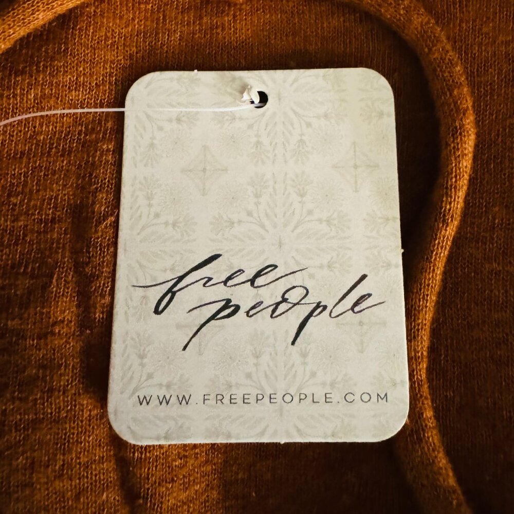 Free People Eros Maxi Dress in Roasted Pecan Copper Brown LARGE NWT - Picture 4 of 8